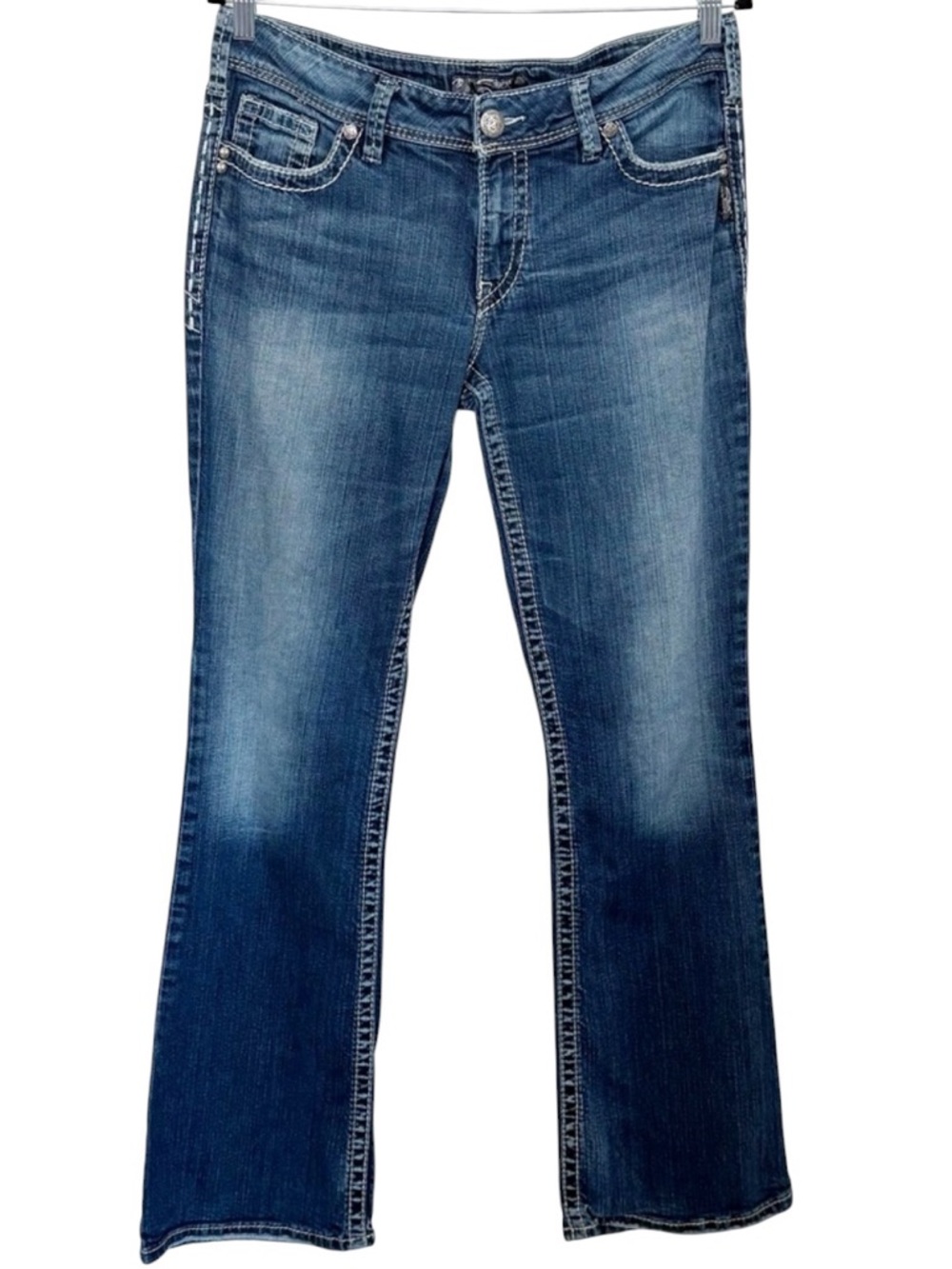 SILVER JEANS Suki Bootcut Dark Wash Y2K Western Jeans W31 L34
